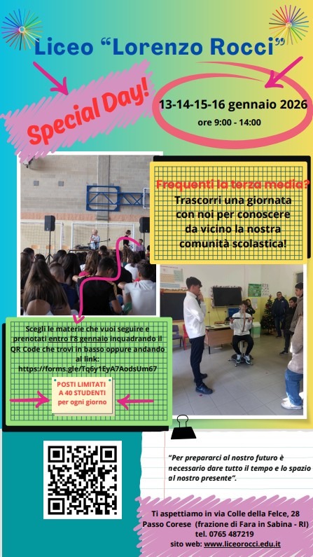 Liceo “Lorenzo Rocci” – Special day